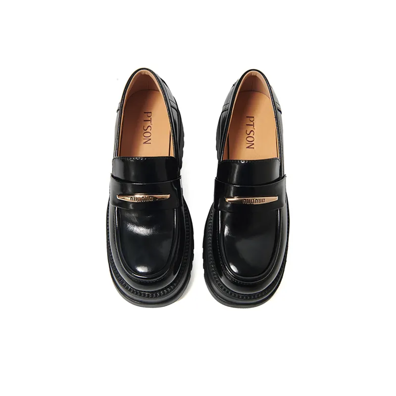 PT'SON Loafers 6.2cm Women's Black-4