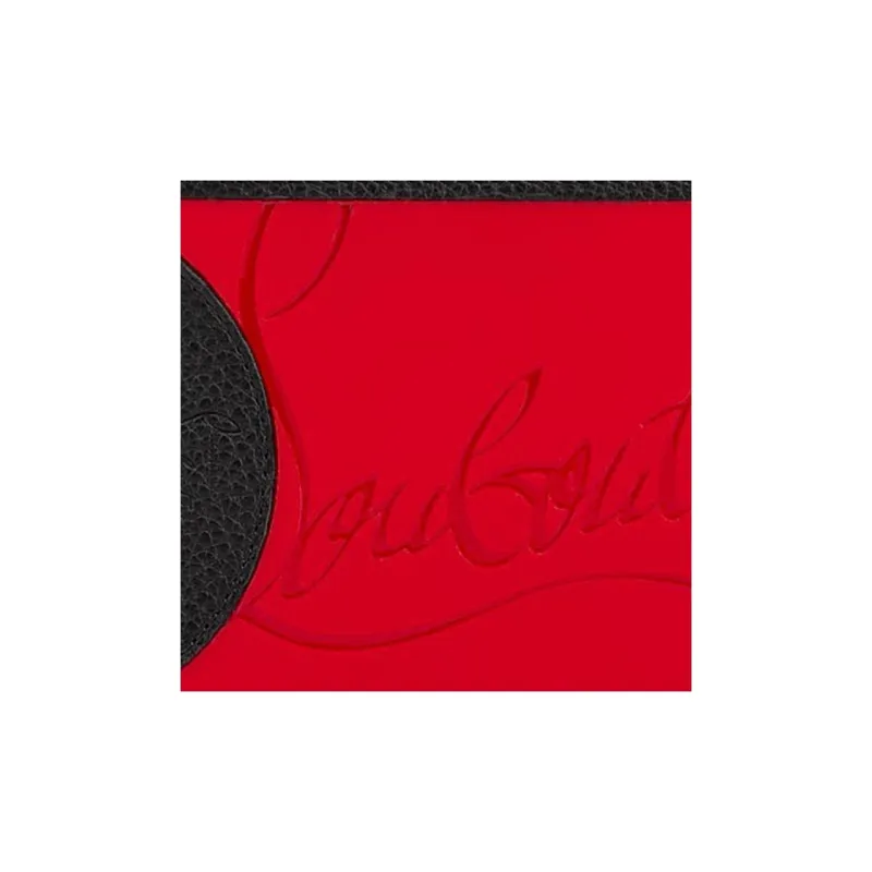 CL LUBOTING Calfskin Wallet Men's Black & Red-4