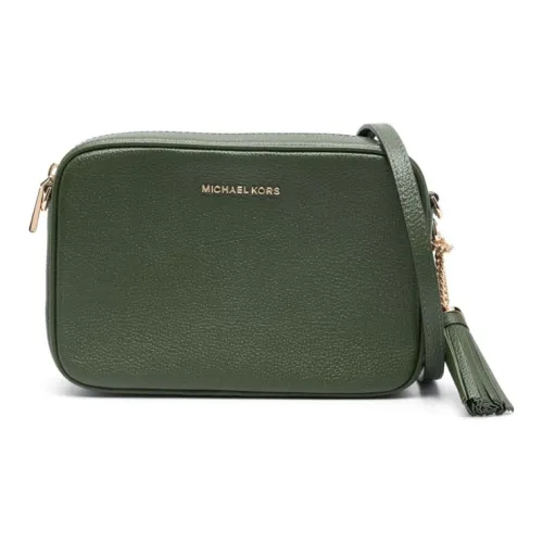 MICHAEL KORS Jet Set Calfskin Shoulder Bag Crossbody Bag Medium Size Women's Dark Green