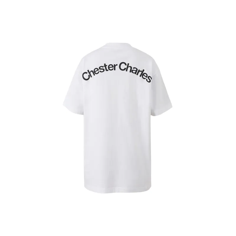 Chester Charles T-Shirt Unisex White-1