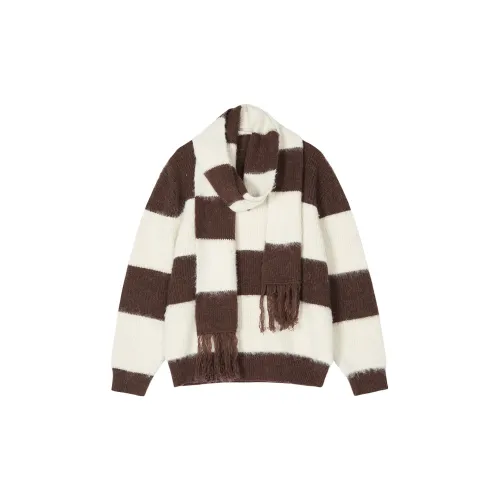 ELF SACK Sweaters Women's Beige Brown Stripes