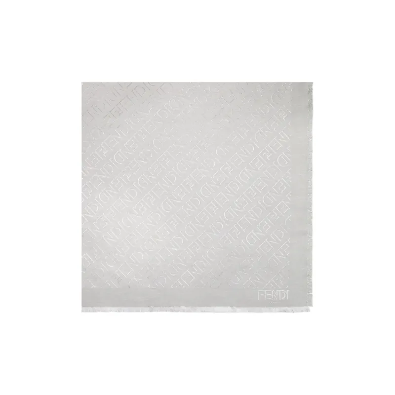 FENDI Mirror Ff Logo Jacquard Shawl-0