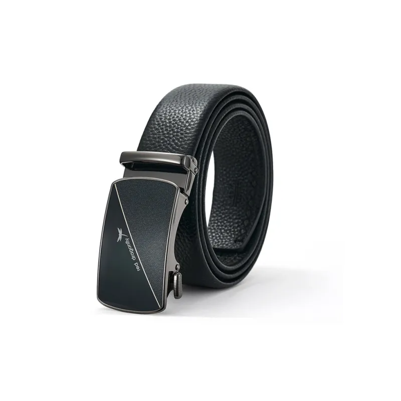 RED DRAGONFLY Business Casual Office Commute Cow Leather Automatic Buckle Men's Belt Men's Width 3.5cm-0