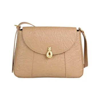 YOCAMU Cow Leather Messenger Bag, Portable Crossbody Bag, Shoulder Bag Medium Size Women's Multicolor