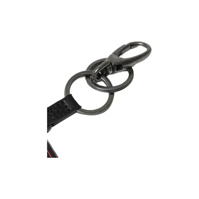 DIESEL Metal With Calfskin Key Ring Bag Accessories Men's Black-3