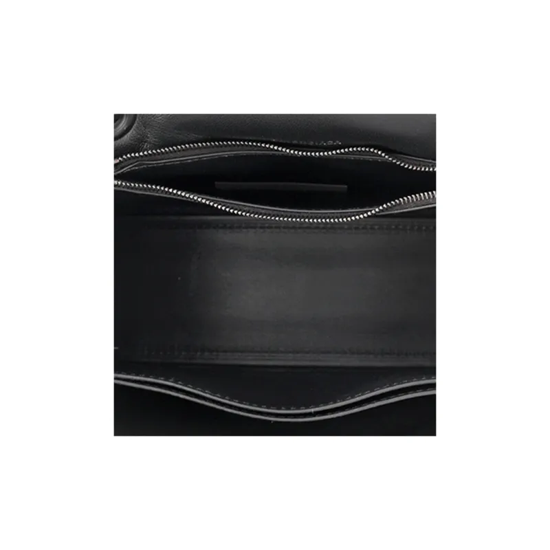 Balenciaga Calfskin Shoulder Bag, Crossbody Bag Regular Women's Black-6