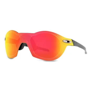 Oakley Nylon Irregular Shape Sunglasses Men's Gray