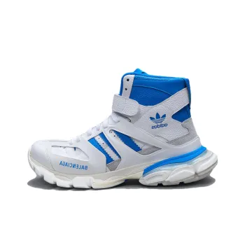 Adidas Originals FORUM Abrasion Resistant Breathable High Top Casual Shoes Women's White Blue