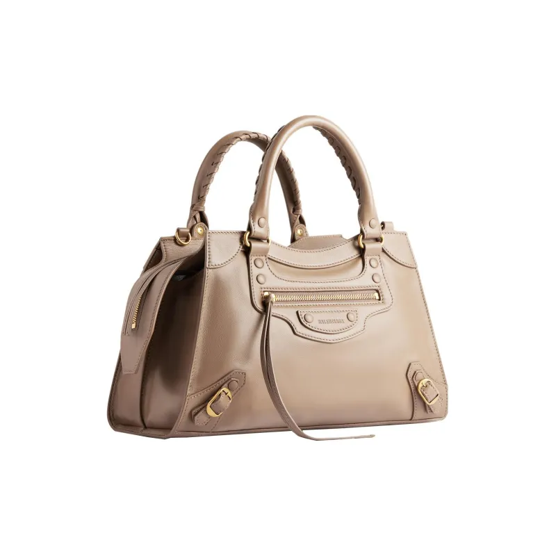 Balenciaga Neo Classic Soft Smooth Cow Leather Shoulder Bag Crossbody Bag Handbag Small Size Women's Light Brown-1