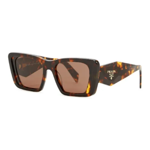 PRADA - Irregular Shape Sunglasses Women's Tortoiseshell
