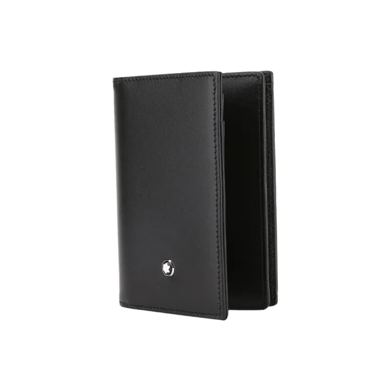 MONTBLANC Leather Business Card Holder Keychain Set Gift Box Set Trumpets Men's Black-1