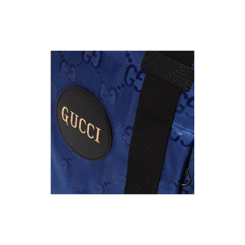 GUCCI Leather Portable Backpack Men's Blue-4