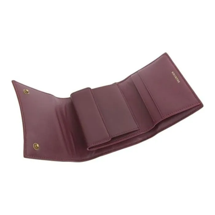 Balenciaga Leather Wallet Mini Women's Red-4