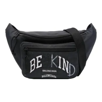 Balenciaga Explorer Cotton Sling Bag Fanny Pack Men's Black