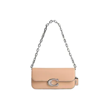 COACH IDOL Cow Leather Portable Crossbody Bag Shoulder Bag Women's Nude