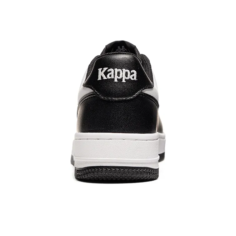 Kappa Anti Slip Wear Resistant Low Top Skateboard Shoes Unisex White Black-4