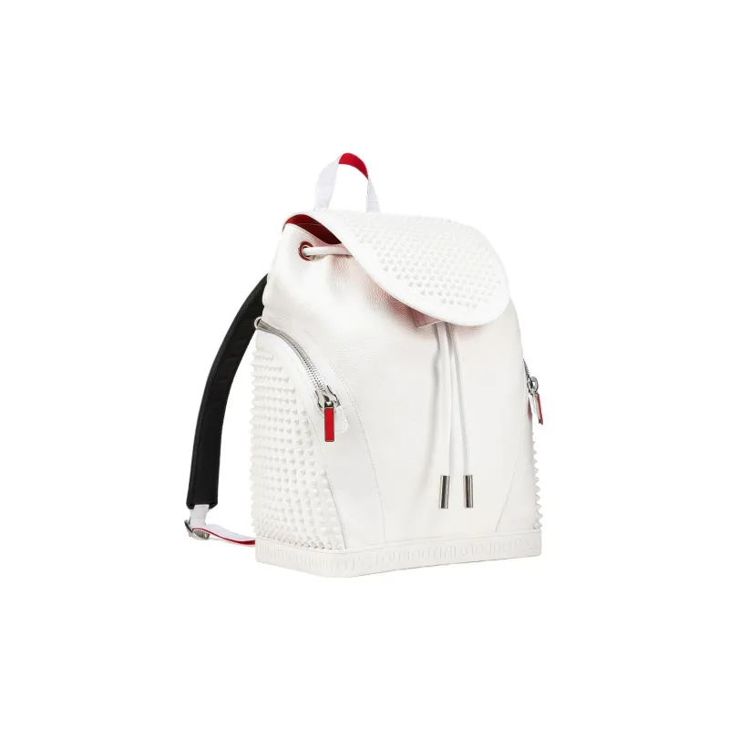 CL LUBOTING Calfskin Handbag Shoulder Bag Crossbody Bag Backpack Men's White-1