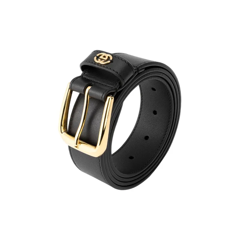 GUCCI G Logo Plaque Buckle Belt-4