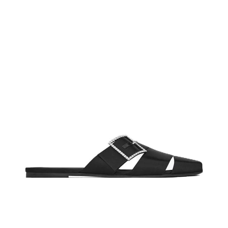 SAINT LAURENT Slip Resistant Closed Toe Slippers Men's Black-1