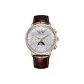 RGA8218-Rose Case White Dial Brown Leather Strap