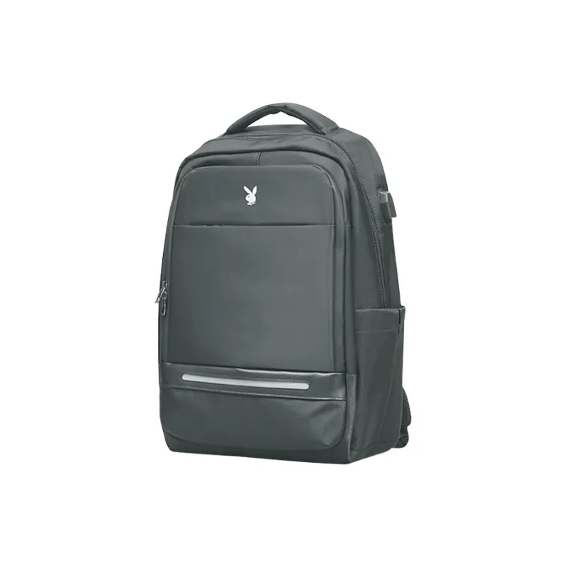 Playboy Fabric Backpack Men's Gray-4