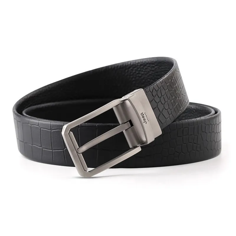 JEEP SPIRIT Trendy New Arrival Casual For Middle Youth Leather Belts Men's Width  3.5cm-1