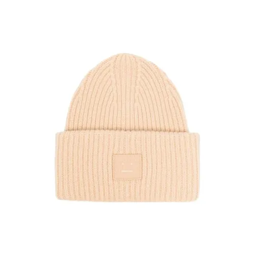 Acne Studios Face-patch Ribbed-knit Beanie