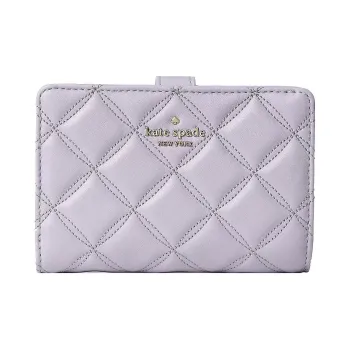 Kate Spade Natalia Leather Wallet Medium Size Unisex Light Purple