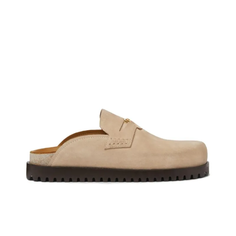 VERSACE Medusa-plaque Suede Mules-1