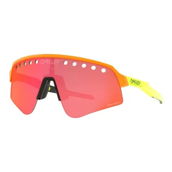Oakley Plastic Irregular Shape Sunglasses Men's Orange