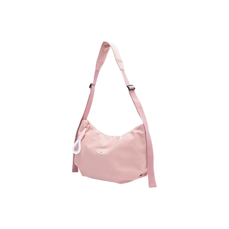 SEM/R Polyester Dumpling Bag Crossbody Bag Medium Size Unisex Milky White Fantasy Pink Black-4