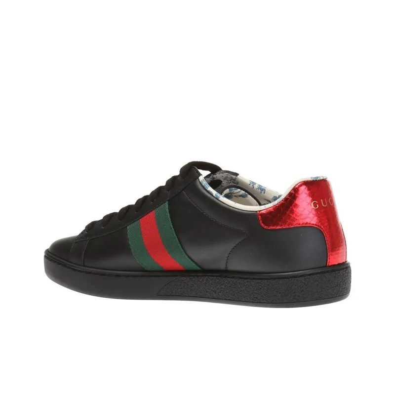 GUCCI Women's Ace Low 'Guccy Print Black' Women's-2