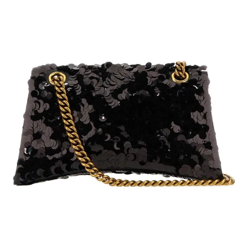 Balenciaga Crush Small Sequin Embellished Shoulder Bag-2