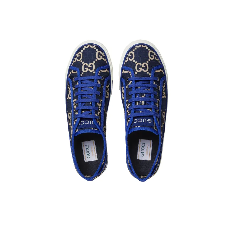 GUCCI Tennis 1977 Low 'GG Monogram Blue'-2
