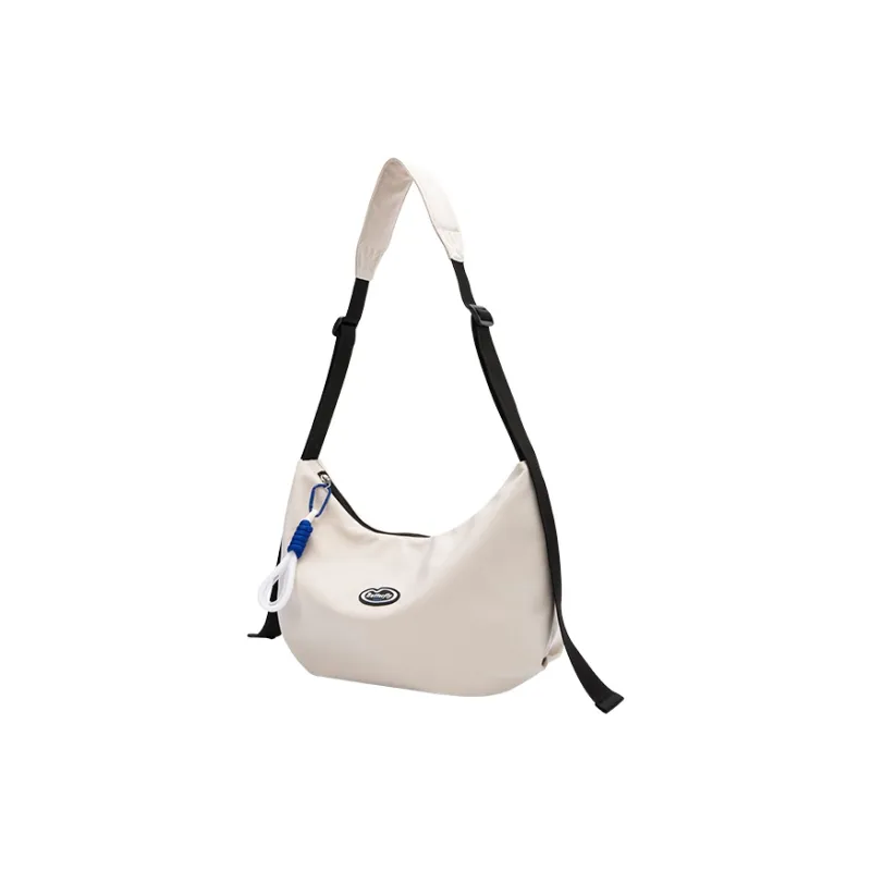 SEM/R Polyester Dumpling Bag Crossbody Bag Medium Size Unisex Milky White Fantasy Pink Black-1