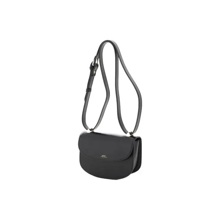 A.P.C Leather Shoulder Bag, Crossbody Bag Mini Women's Black-3