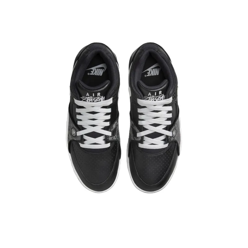 Stussy X Nike Air Flight 89 Black White-3