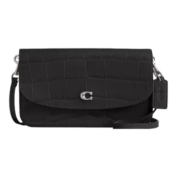 COACH Hayden Leather Shoulder Bag, Crossbody Bag Trumpets Women's Black
