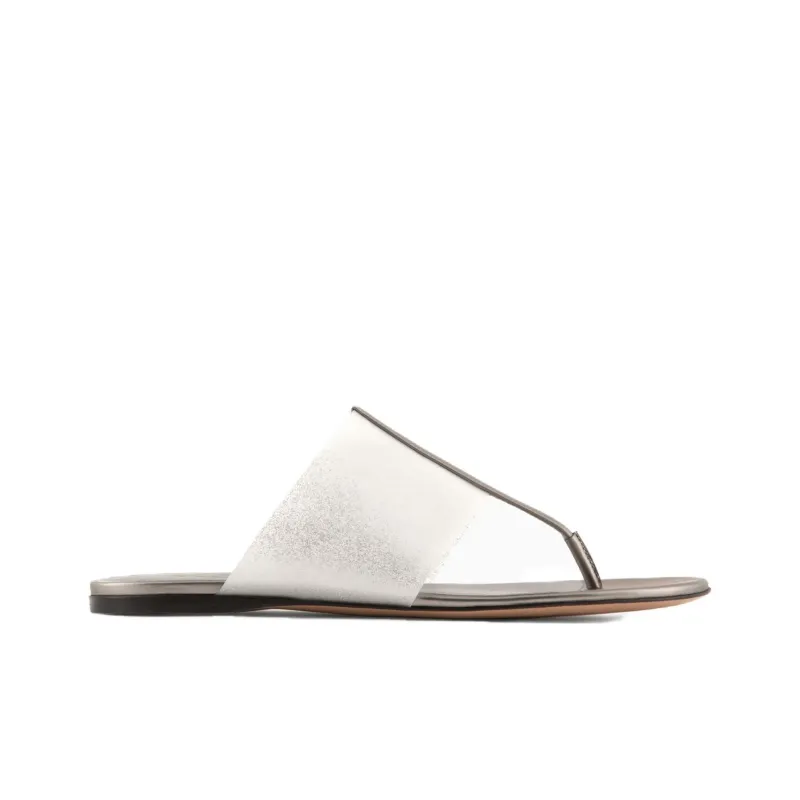 GIORGIO ARMANI Odor-Resistant Flip Flops Women's Silver-1