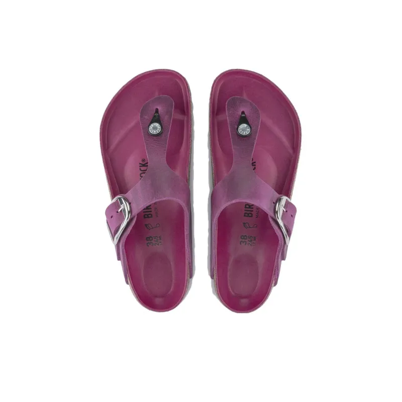 Birkenstock Gizeh Big Buckle Slip-Resistant Flip Flops Women's Fuchsia Narrow Fit-3