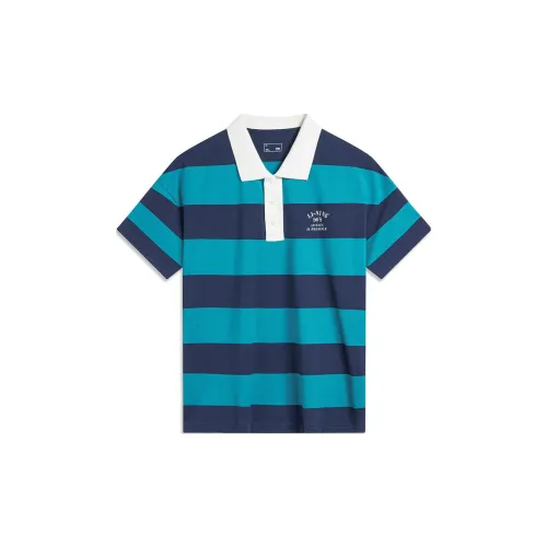 LINING Weekend Youth Polo Shirts Unisex Cliff Turquoise