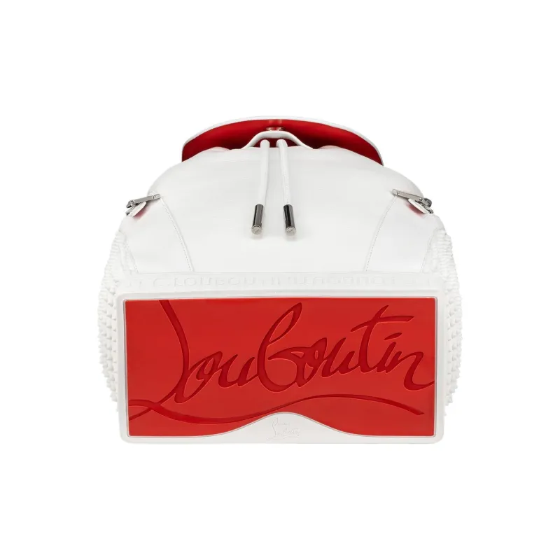 CL LUBOTING Calfskin Handbag Shoulder Bag Crossbody Bag Backpack Men's White-4