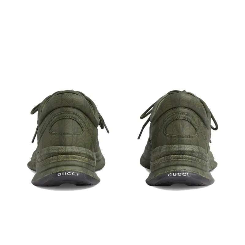GUCCI Run Sneaker 'GG Water Transfer Print Green'-3