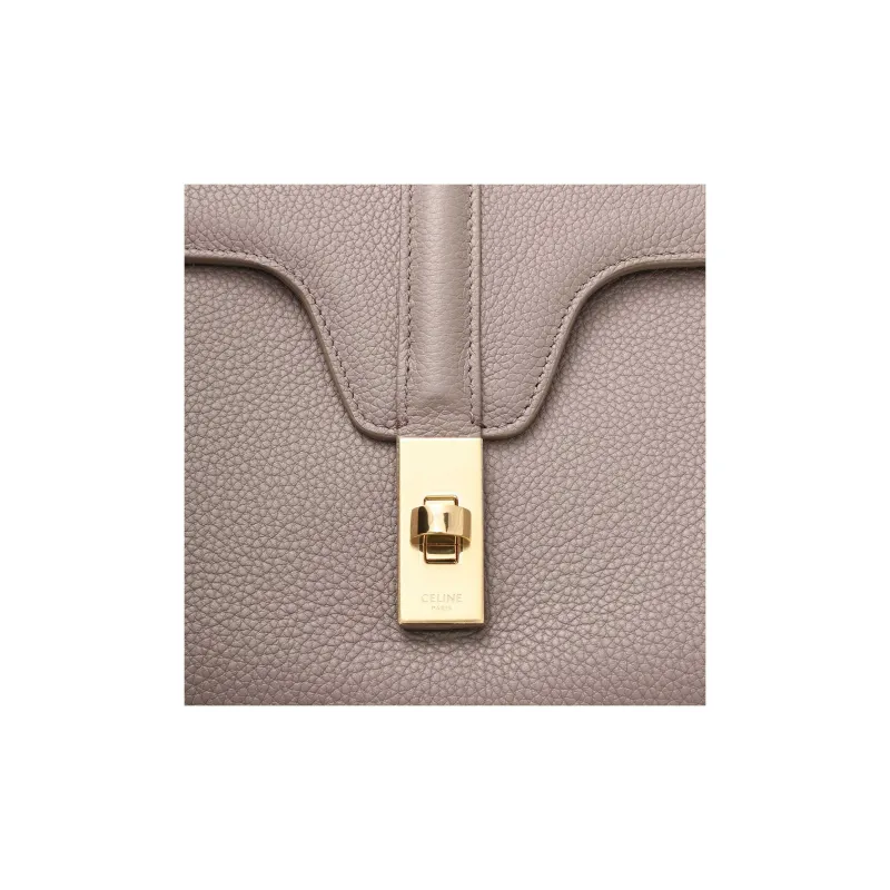 CELINE 16 Soft Grained Calfskin Handbag Shoulder Bag Crossbody Bag Women's Gray-5