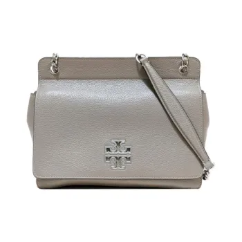 TORY BURCH Britten Leather Crossbody Bag, Shoulder Bag Women's Gray