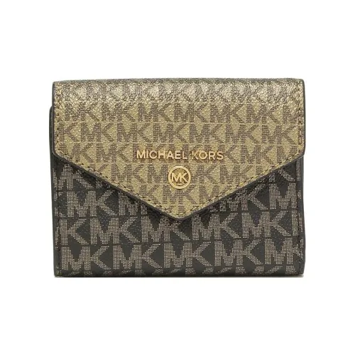 MICHAEL KORS Jet Set Coated Canvas Wallet Mini Women's Black