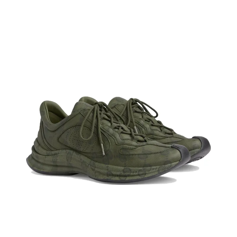 GUCCI Run Sneaker 'GG Water Transfer Print Green'-1
