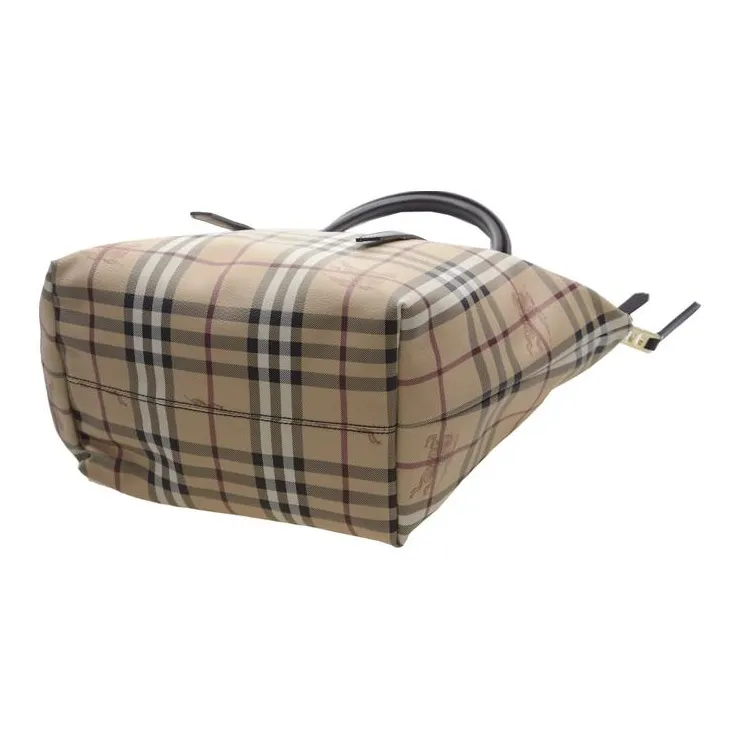 Burberry PVC One Shoulder Handbags Women's Light Brown-2