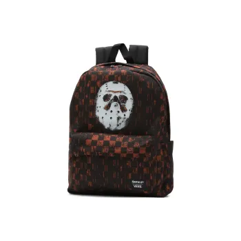 Vans Old Skool Polyester Backpack Regular Unisex Black & Red