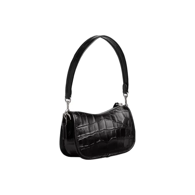 COACH Swinger Cow Leather Handbag Shoulder Bag Small Size Women's Black-1